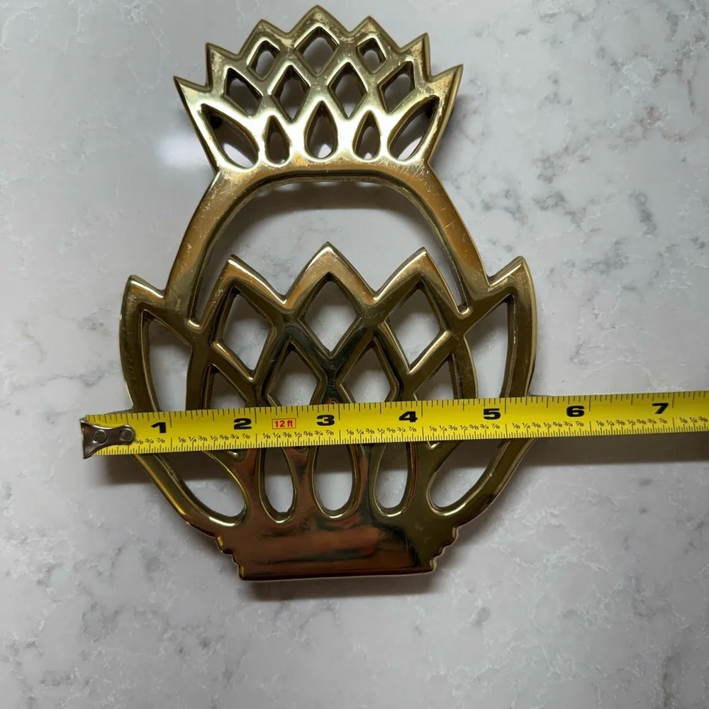 Vintage Solid Brass Pineapple Trivet